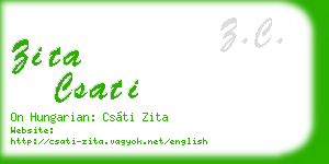 zita csati business card