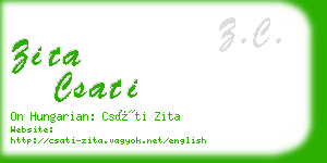 zita csati business card